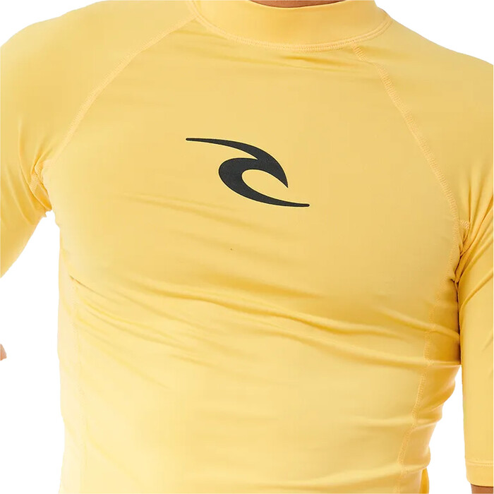 2024 Rip Curl Mnner Waves UPF Performance Kurzrmelige Lycra-Weste 142MRV - Yellow